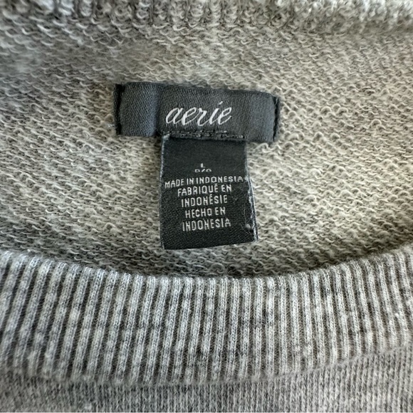 AERIE Gray Lace Up Sides Sweatshirt Size large - Picture 2 of 16